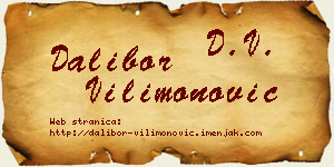 Dalibor Vilimonović vizit kartica